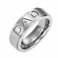 thumbnail image 1 of Dengmore Ring Letter DAD Ring Men's Titanium Steel Ring Jewelry Ring 1pc, 1 of 9