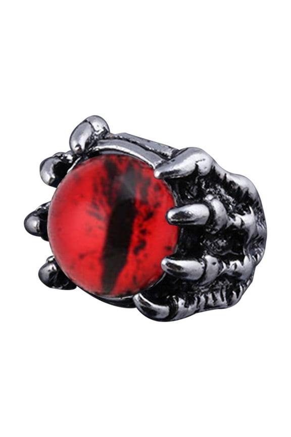 Ring Stainless Steel Devil Skull Ring Personality Design Retro Eye Ring Men Women