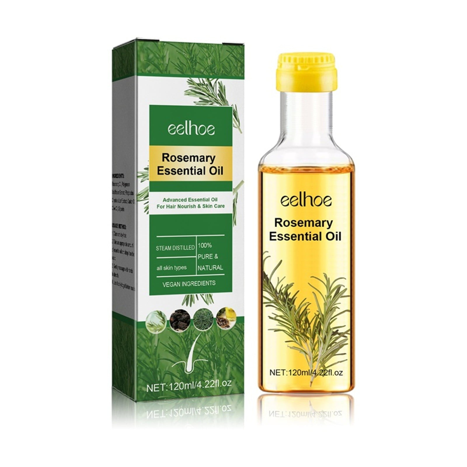 Dengmore Rosemary Essential Oil Natural Aroma Oil for Hair Skin Care Nourishes Scalp for Women