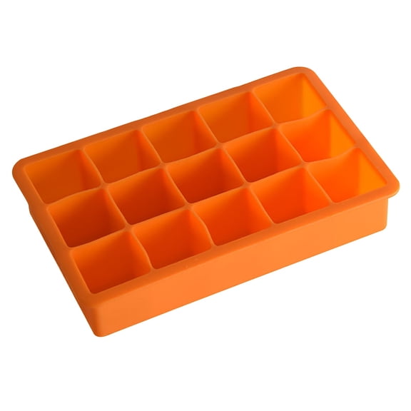 Dengmore Silicone Ice Maker 15-Cube Ice Tray Ice Mold Storage Container Tray for Home
