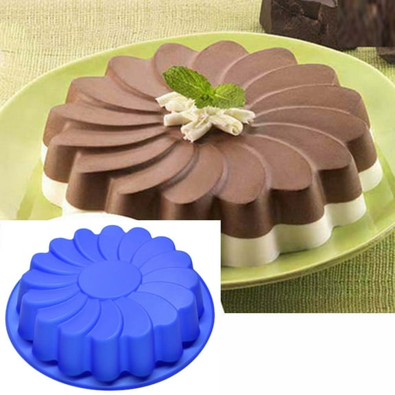 Dengmore Silicone Large Flower Cake Mould Chocolate Soap Candy Jelly Mold Baking Pan for Kitchen