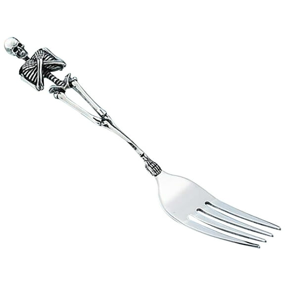 Dengmore Skeleton Premium Stainless Steel Dinner Fork Dinner Creative Titanium Steel Skeleton Fork Western Tableware