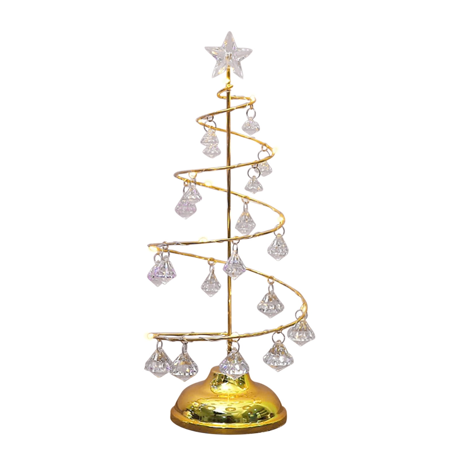 Dengmore Small Christmas Tree with Light Christmas Lights Crystal