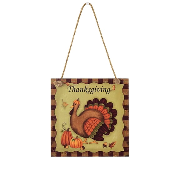 Dengmore Thanksgiving Decoration Welcome Sign Decoration Retro Wall Hanging Home Garden
