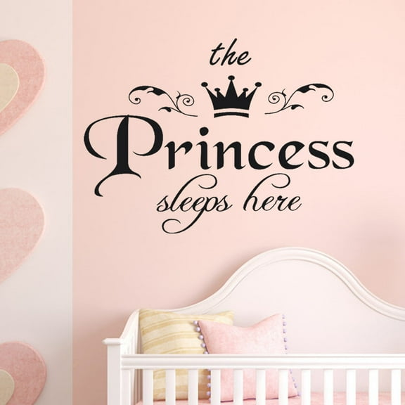 Dengmore The Princess Decal Living Room Bedroom Vinyl Carving Wall Decal Sticker for Home Decor