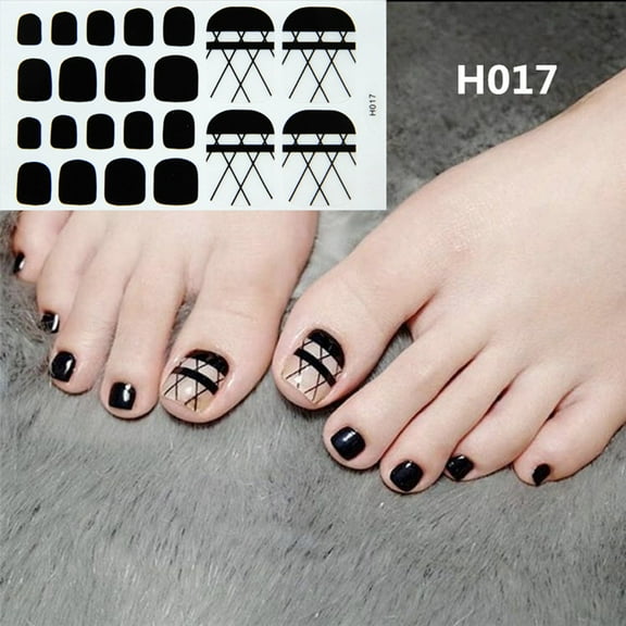 Dengmore Toe Nail Art Polish Stickers for Women, Waterproof Beauty Toe Nail Stickers, Self-Adhesive Toenail Polish Stickers Decal DIY Decals at Home