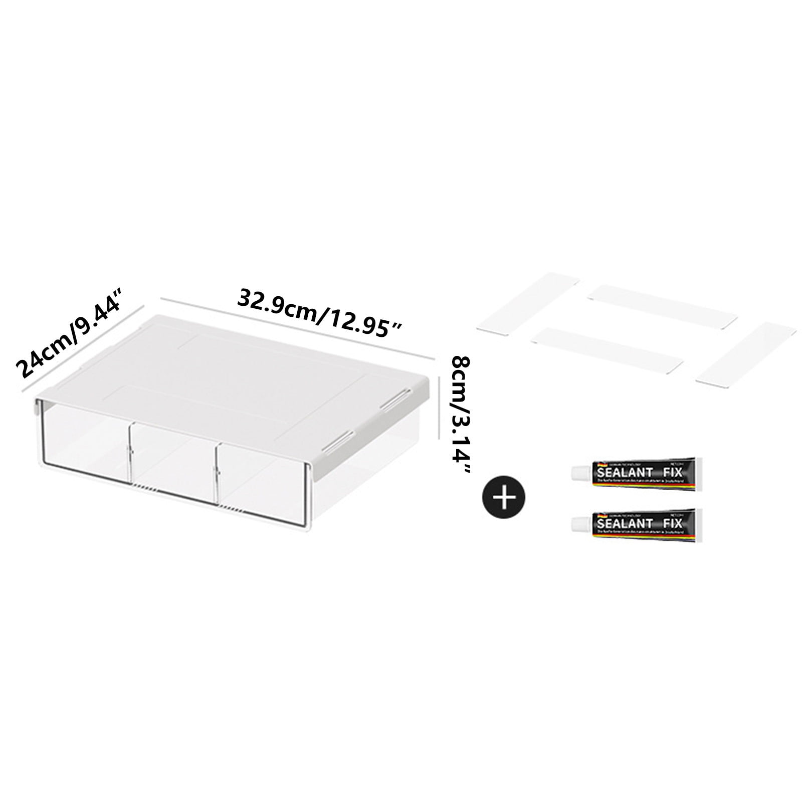 Dengmore Under Desk Storage Drawer Organizer Invisible Selfadhesive