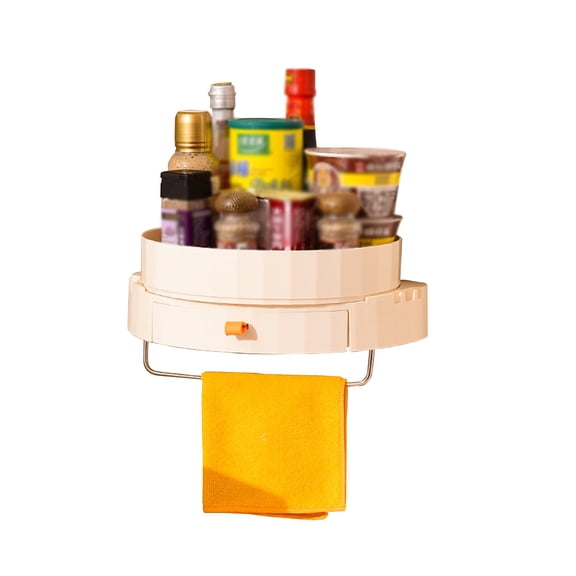Dengmore Unique Design Storage Rack Spice Spin Spice Organizer and Holder That Saves Space Keeps Everything Ne at Organized and Within Rea With Spin Turntables