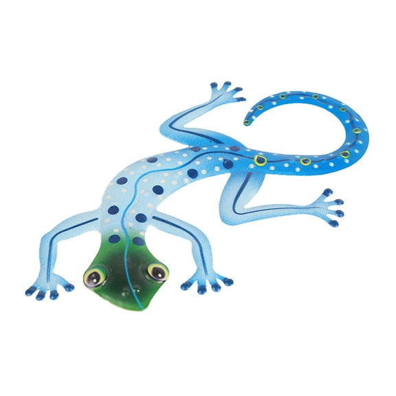 FFENYAN Wall Hanging Iron Wall Art Lizard Indoor Garden Home Room Decor MultiColor