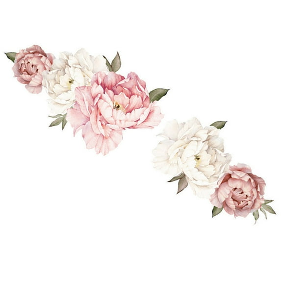 Dengmore Wall sticker Peony Rose Flowers Wall Sticker Art Nursery Decals Home Decor Gift