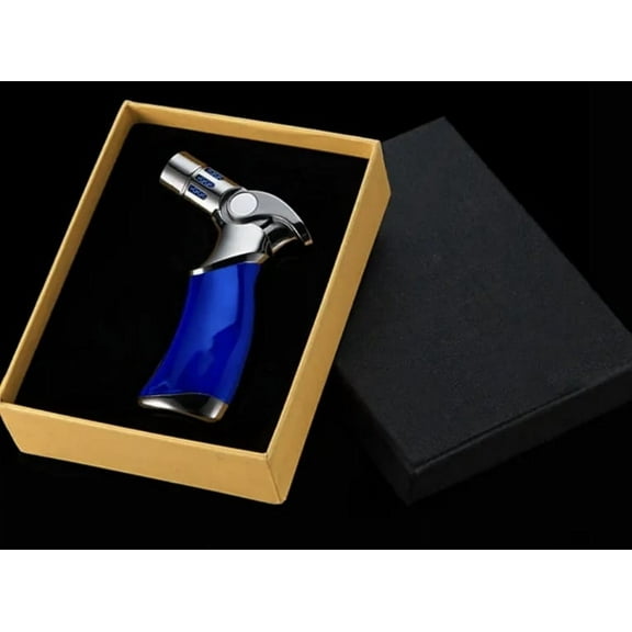 Dengmore Windproof Straight Torch Blue Flame LighterFour Fire Desk Type Direct Impact Lighter