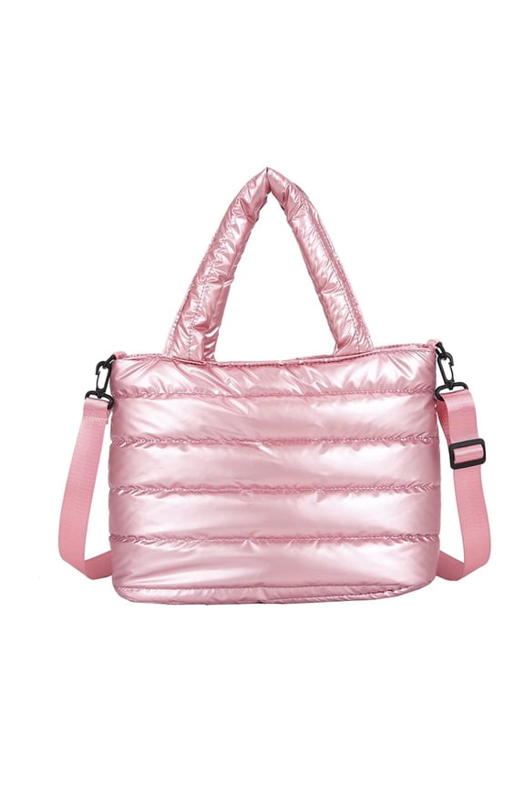 Dengmore Women's Tote Bag Large Shoulder BagTote Padded Winter Handbag Space Tote Bag Feather Shoulder Bag Shopping