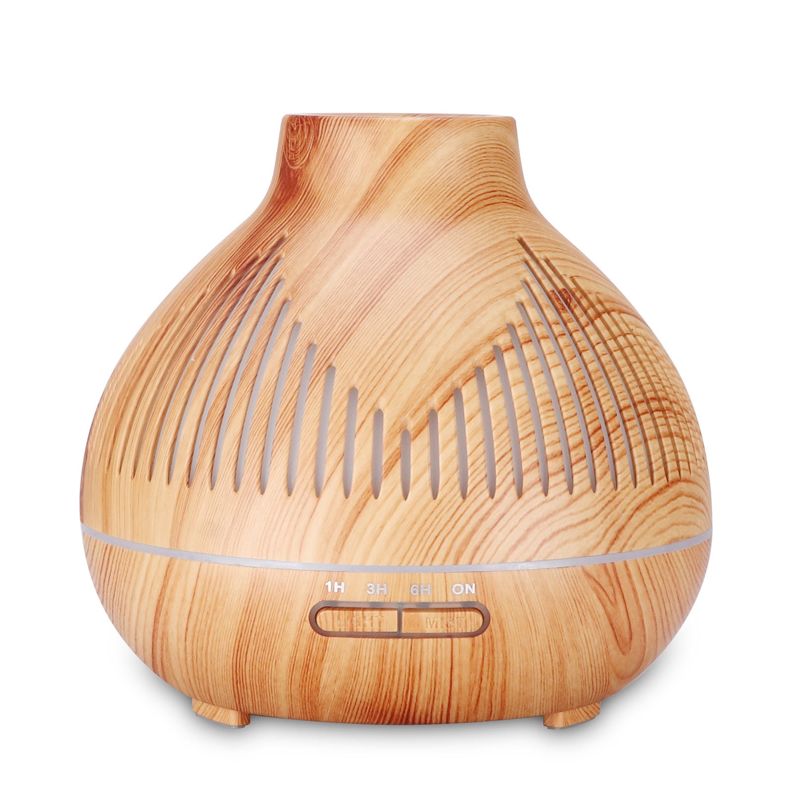 Dengmore Wood Grain Aromatherapy Diffuser 400ml Sharp Mouth Essential