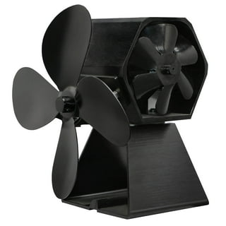Small Wood Stove Fan 4 Blade Fireplace Fan for Wood Burning Stove,Heat  Powered Stove Fan for Wood Burning Accessories,Silent Operation Circulating