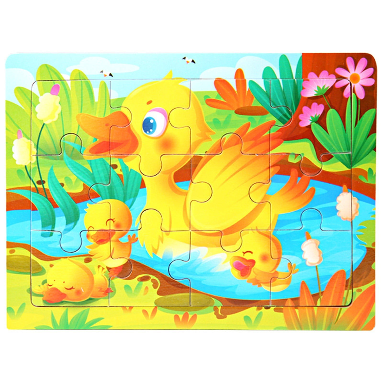 Dengmore Wooden Duck Puzzles Toddler Toys Gifts For 1 2 3 Year Old Boys  Girls Toddler Sensory Toy 