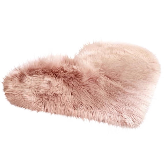 FFENYAN Wool Imitation Sheepskin Rugs Faux Non Slip Bedroom Shaggy Carpet Mats