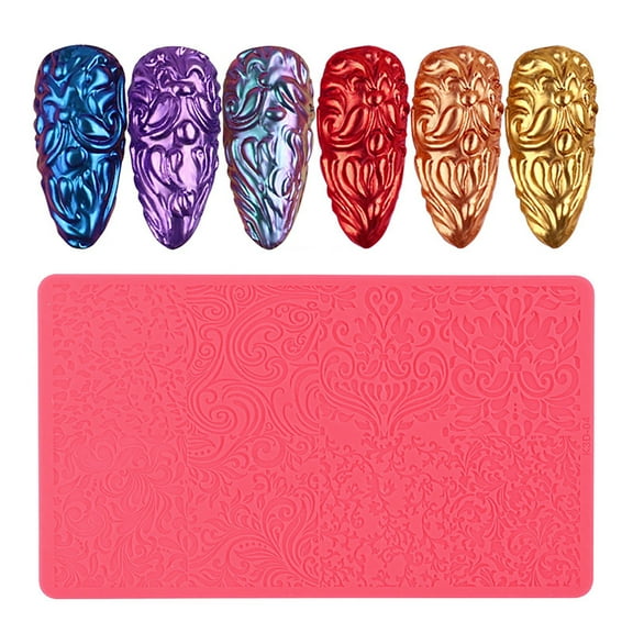 Dengmore ure Nail Art Mold Nail Art Printing Template Nail Mold 3D Relief Decoratin