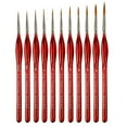 thumbnail image 1 of Denhf 11Pcs Paint Brushes, Miniature Paint Brushes with Natural Wood Handle, Fine Detailing Paint Brush Set for Acrylic, Watercolor, Oil, Models and Gouache, Paint by Numbers, Red, 1 of 5