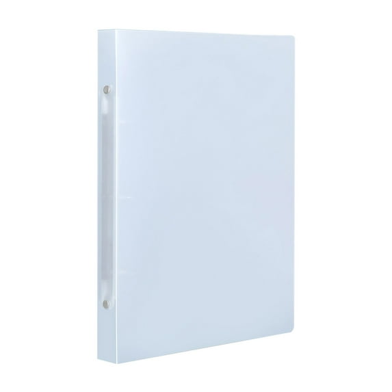 Denhf 1Pc 3 Ring Binder, 1 Inch Binders 3 Ring, Flexible Binder for Home Office Supplies, Plastic Ring Binder, Cute 1" Binder, Thin Binder, Round Rings, Classroom Must Haves, 12.2" x 9.1", Clear