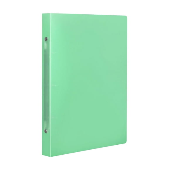 Denhf 1Pc 3 Ring Binder, 1 Inch Binders 3 Ring, Flexible Binder for Home Office Supplies, Plastic Ring Binder, Cute 1" Binder, Thin Binder, Round Rings, Classroom Must Haves, 12.2" x 9.1", Green