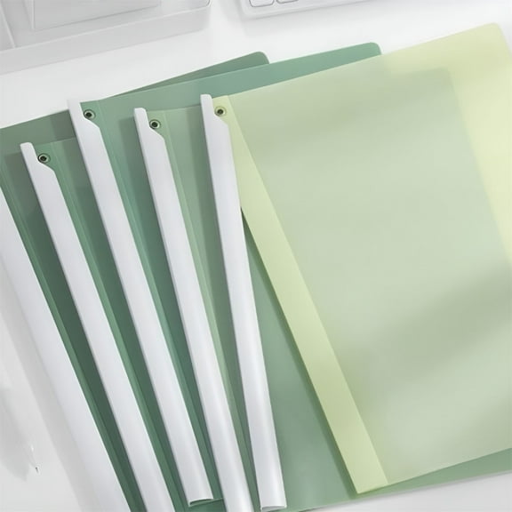 Denhf 1Pc Clear Report Covers with Swing Clip, A4 and Letter Size Plastic Presentation Folders, Report Folder for Business Contracts, Files, and Documents, Resume Folder, 12" x 8.9", Green