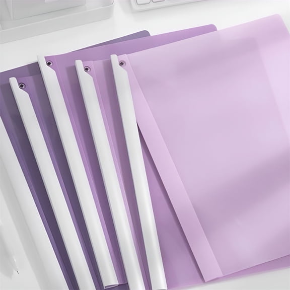 Denhf 1Pc Clear Report Covers with Swing Clip, A4 and Letter Size Plastic Presentation Folders, Report Folder for Business Contracts, Files, and Documents, Resume Folder, 12" x 8.9", Purple