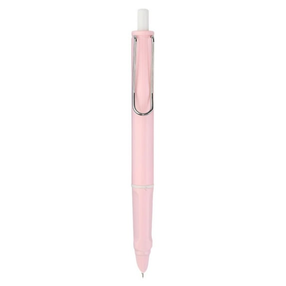 Denhf 1Pc Retractable Fountain Pen, 0.38mm Extra Fine Nib Refillable Fountain Pens, Anti-Skidding Inkless Writing Pen for Writing, Office Supplies, Pink