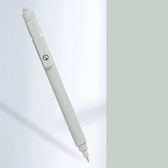 Denhf 1Pc Retractable Gel Pens, 0.5mm Fine Point Quick Dry Black Ink Pens, Smooth Writing Pens for Journaling, Drawing, and Note Taking, Office Stationery Supplies, Gray