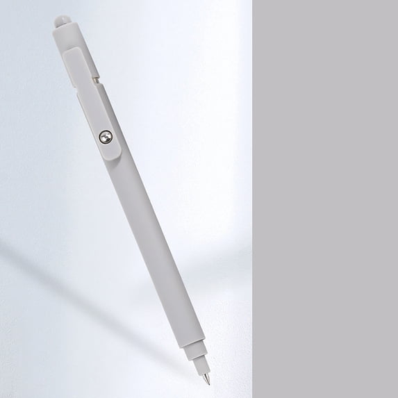 Denhf 1Pc Retractable Gel Pens, 0.5mm Fine Point Quick Dry Black Ink Pens, Smooth Writing Pens for Journaling, Drawing, and Note Taking, Office Stationery Supplies, Gray