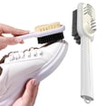 thumbnail image 1 of Denhf 2-in-1 Suede Brush and Eraser for Shoes, Suede Cleaning Brush with Soft Plastic Bristles, Rubber Shoe Brush for Cleaning Dust of Suede, Bags, Boots, Sofas, and Jackets, 7.5", White, 1 of 8