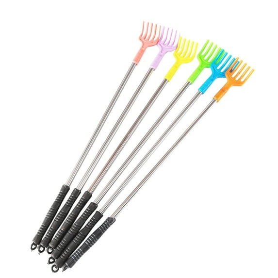 Denhf 2Pcs Back Scratcher, Portable Plastic Backscratcher with Stainless Steel Long Handle, Scratcher Tool for Adults Men Women, Classic Backslap, 17 Inch, Random Color