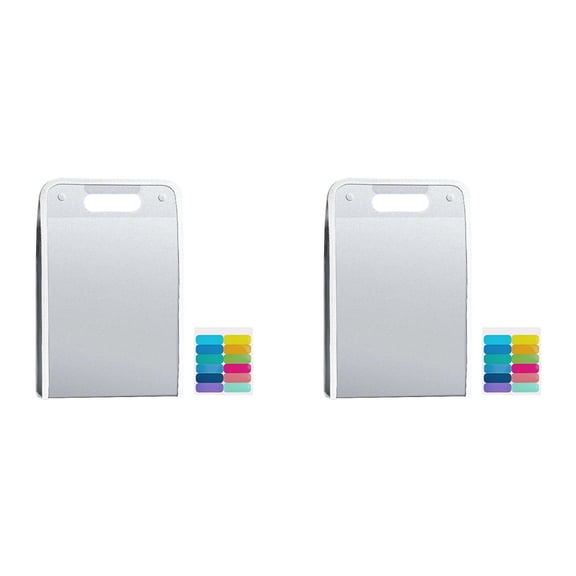 Denhf 2Pcs Expanding File Folder, 13 Pockets Accordion File Organizer with Handle and Lables, Portable A4 Vertical File Folders for Home Office Classroom Supplies, Letter Size, 14.2" x 9.5", White