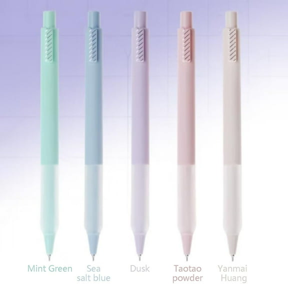 Denhf 5Pcs Gel Pens, 0.5mm Retractable Fine Point Colored Ink Pens, Premium Smooth Writing Pens for Writing and Drawing, Aesthetic Pens, Home Office Supplies, 5 Colors