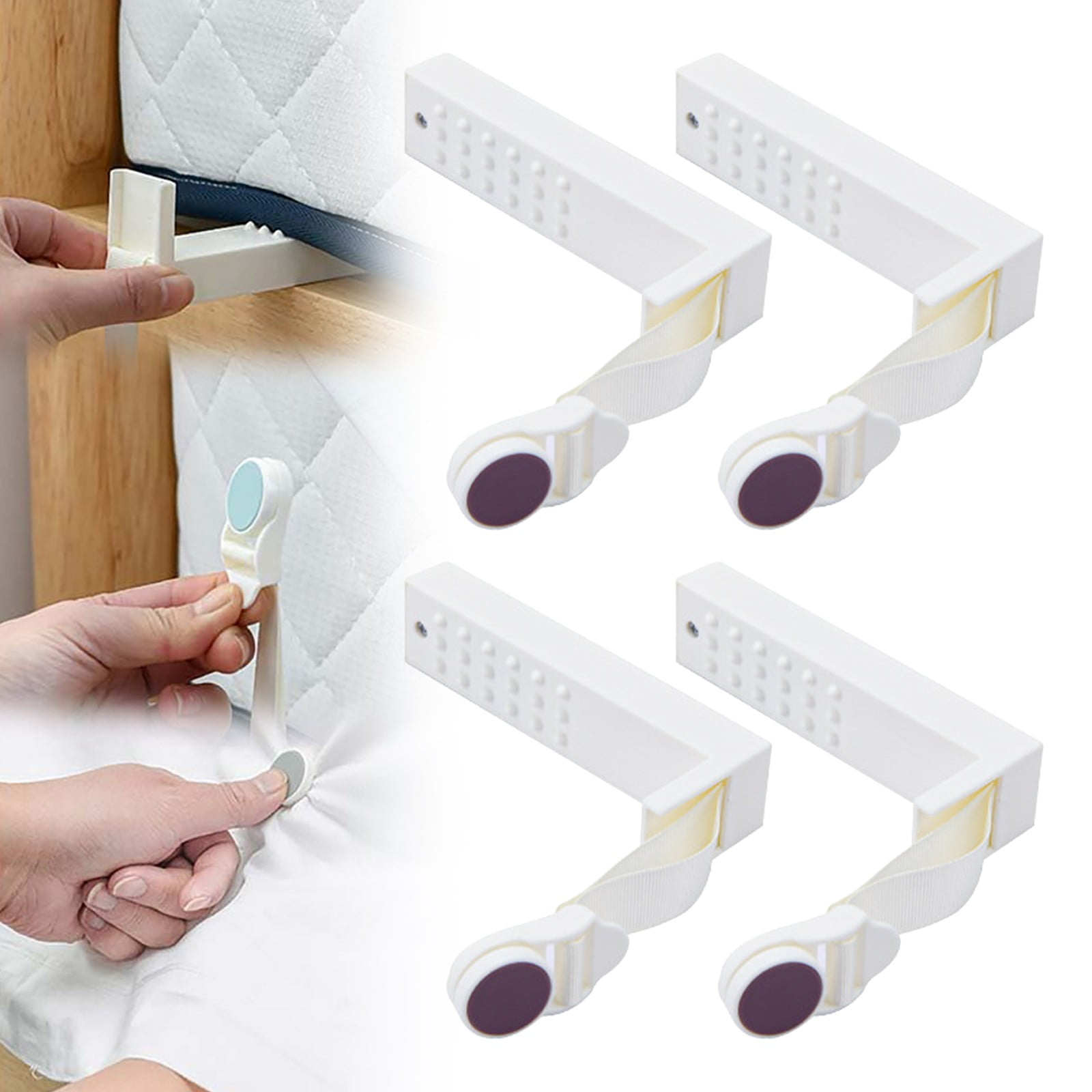 8-Pack Bed Sheet Holders – Keep Your Sheets Tight & Firm, No More Slipping! Easy Install For All Mattress Sizes