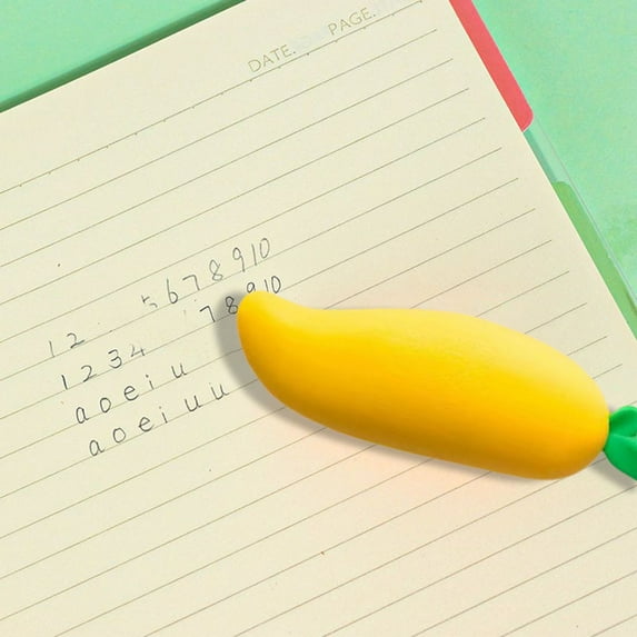 Denhf Big Mac Creative Fruit Shaped Erasers, Realistic Cartoon Carrot Strawberry Mango Erasers, Fun Pencil Erasers for Classroom, Home Office Stationery Supplies, Mango, 3.5 Inch