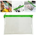 thumbnail image 1 of Denhf Clear Plastic Pencil Pouch, Clear Pouches with Zipper,Soft and Waterproof Zipper Pouch for Stationery Cosmetics Storage, Clear Pencil Bag, Office Classroom Supplies, 8.7" x 5.7", Green, 1 of 9