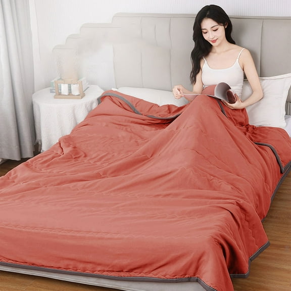 Denhf Cooling Blanket, Soft Cozy Cooling Comforter, Breathable Lightweight Summer Ice Blanket for Hot Sleepers and Night Sweats, Cooler Fiber Cold Blanket for All Seasons, 55" x 40", Hot Pink