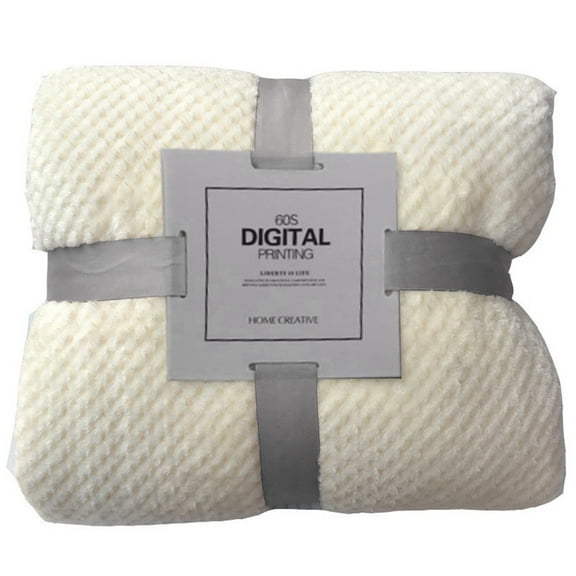 Denhf Fleece Bed Blanket Twin Size, Super Soft and Warm Blankets for Couch, Sofa and Bed Waffle Textured, Cozy, Fuzzy and Lightweight