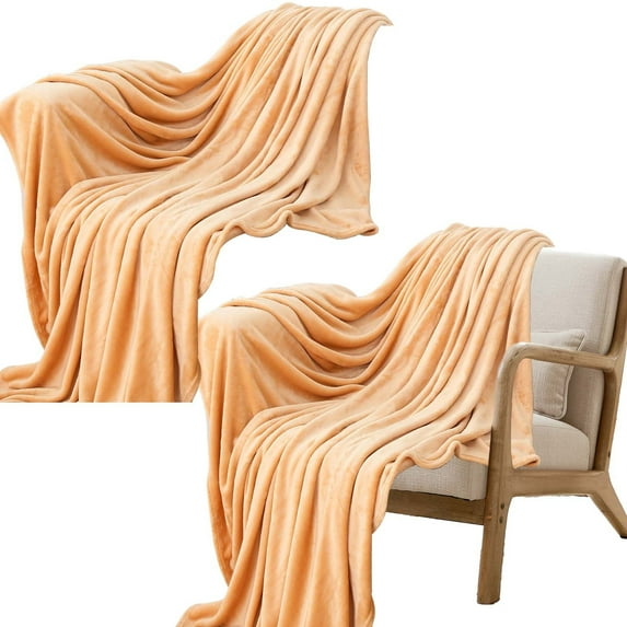 Denhf Fleece Throw Blanket for Couch, Super Soft Warm Fuzzy Cozy Flannel Blanket, Lightweight Plush Fluffy Blanket for Sofa, Bed and Living Room, Suitable for All Seasons, 60" x 80", Brown