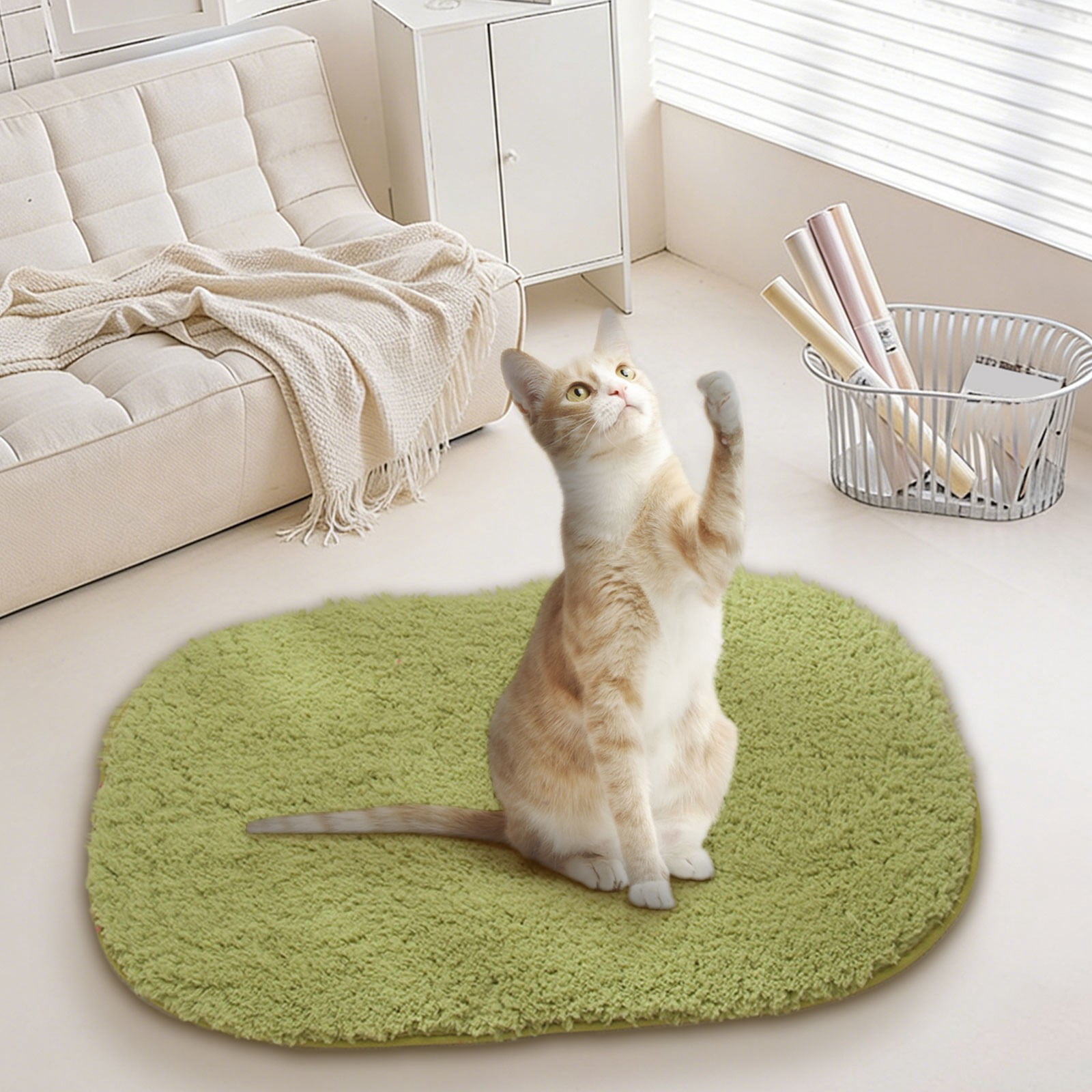 Soft Rug Fuzy Denhf Fluffy Rug for Bedroom, Ultra Soft Washable Shaggy Oval Rug, Cozy ...