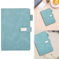 thumbnail image 1 of Denhf Lined Journal Notebook, A5 Hardcover Leather Notebook with Magnetic Buckle and Pen Loop, Business Notebook for Work, Wide Ruled Thick Journal, Office Supplies, 200 Pages, 8.3" x 5.7", Blue, 1 of 9