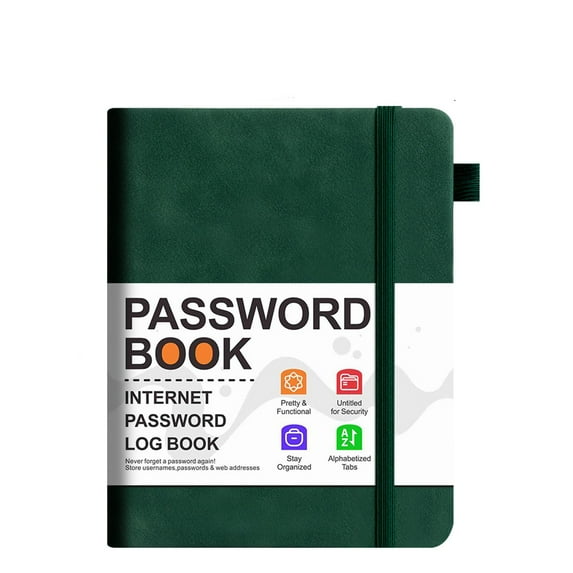 Denhf Password Book, Password Book with Alphabetical Tabs, Password Books for Seniors, Password Organizer with Colorful Tabs for Website