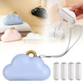 thumbnail image 1 of Denhf Portable Lint Roller, Reusable and Washable Cloud Shaped Sticky Roller with 4 Extra Refills, Pet Hair Remover for Clothes, Furniture, Couch, Carpet and Car, Mini Lint Roller for Travel, Blue, 1 of 8