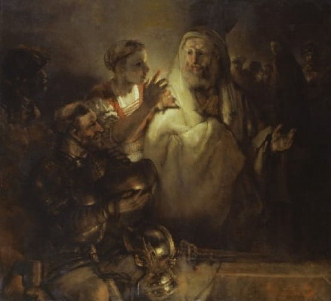 Denial of St Peter 1660 Rembrandt Harmensz van Rijn (1606-1669Dutch) Oil on canvas Rijksmuseum Vincent van Gogh Amsterdam Canvas Art - Rembrandt Van Rijn (24 x 36)
