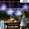 thumbnail image 1 of Slssqhz 4 Pack Firework Starburst Lights 8 Modes LED Battery Operated Chandelier Star Lights with Remote, Hanging Ceiling Decor for Bedroom, Yard, Patio, Party, Christmas Decor, 1 of 7