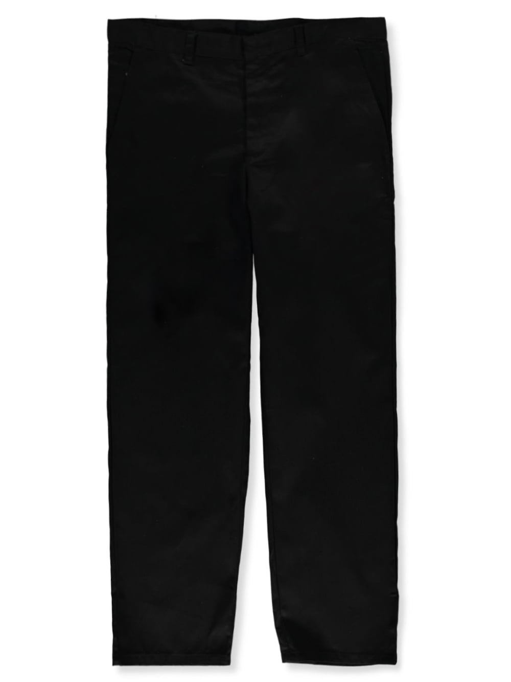 Denice Husky Boys' Flat Front Adjustable Waist Pants Black, 20 Husky