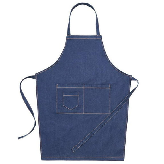 Denim Apron with Pockets, Adjustable Work Apron Thick Sleeveless Apron Carpenter Apron Multifunctional Apron Uniforms Cafe Chef Service Cooking Gardener Kitchen,Blue