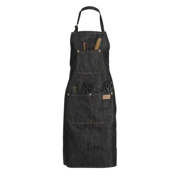 Denim Apron Salon Working Clothes Barber Cloth Kitchen Cooking Grill Restaurant Bar Shop Cafes Baking Beauty Nails Uniform