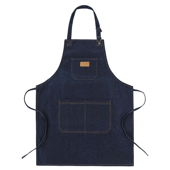 Denim Apron for Men and Women,Chef Apron With Adjustable Strap and Large Pockets,Kitchen Cooking Baking Bib Heavy Duty Work Apron