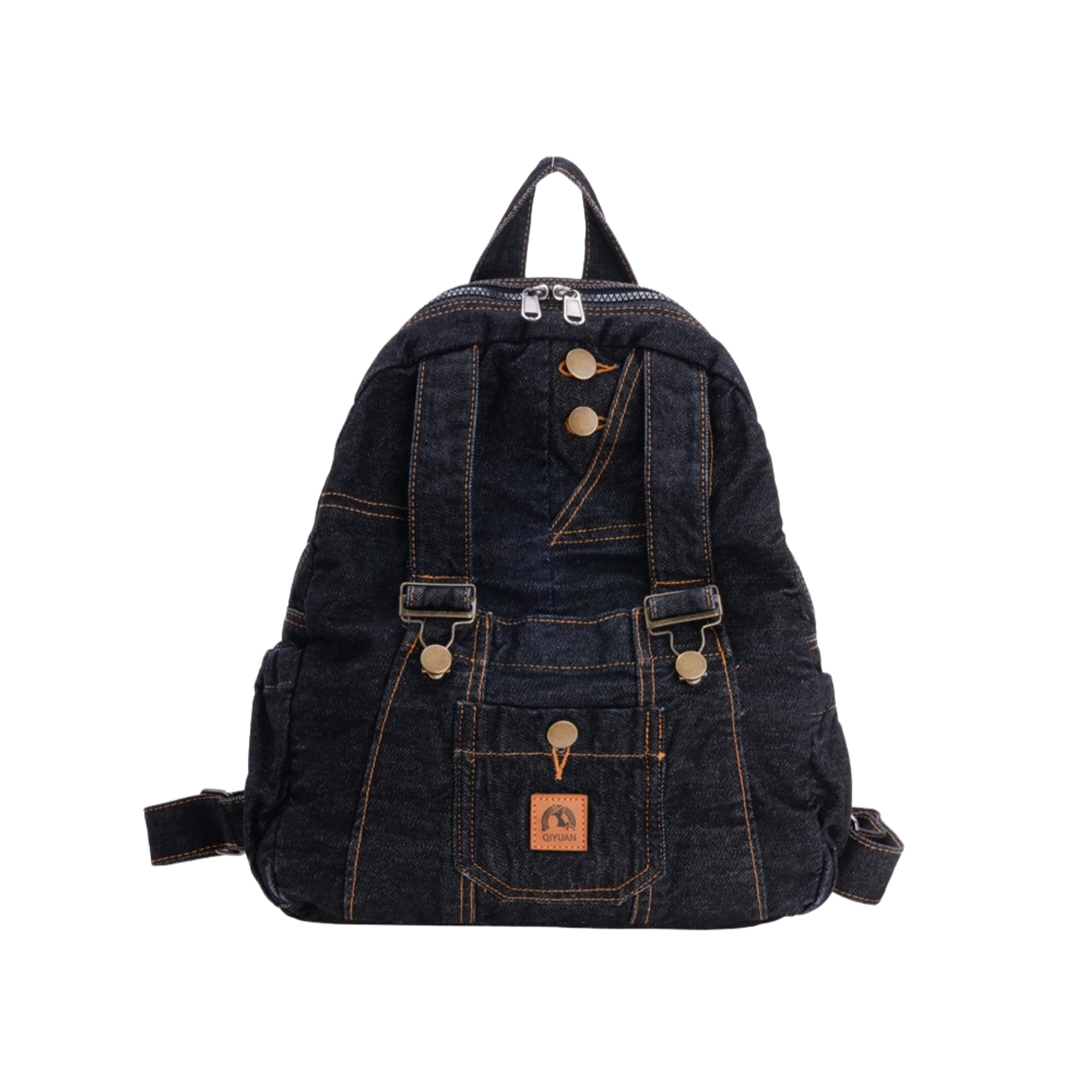 Vintage Distressed Denim Backpack, Y2K Preppy Casual Daypack, Lightweight Amazon.com: Denim Mini Backpack for Women, Small Canvas  main image 3